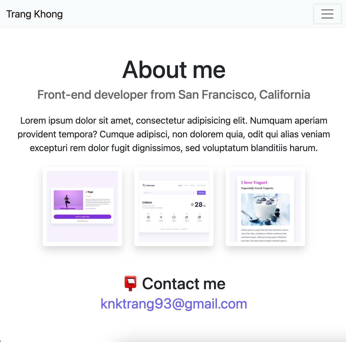 responsive website project